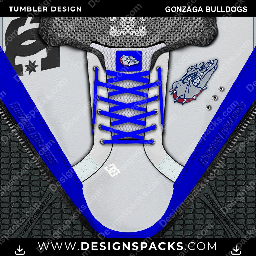 College Sport DC Sneaker Gonzaga Bulldogs NCAA College Sport Tumbler Digital Wrap Design Download