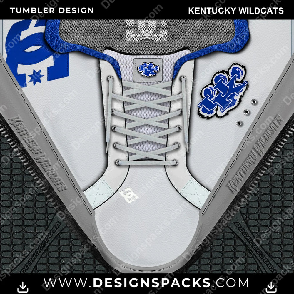 College Sport DC Sneaker Kentucky Wildcats NCAA College Sport Tumbler Digital Wrap Design Download