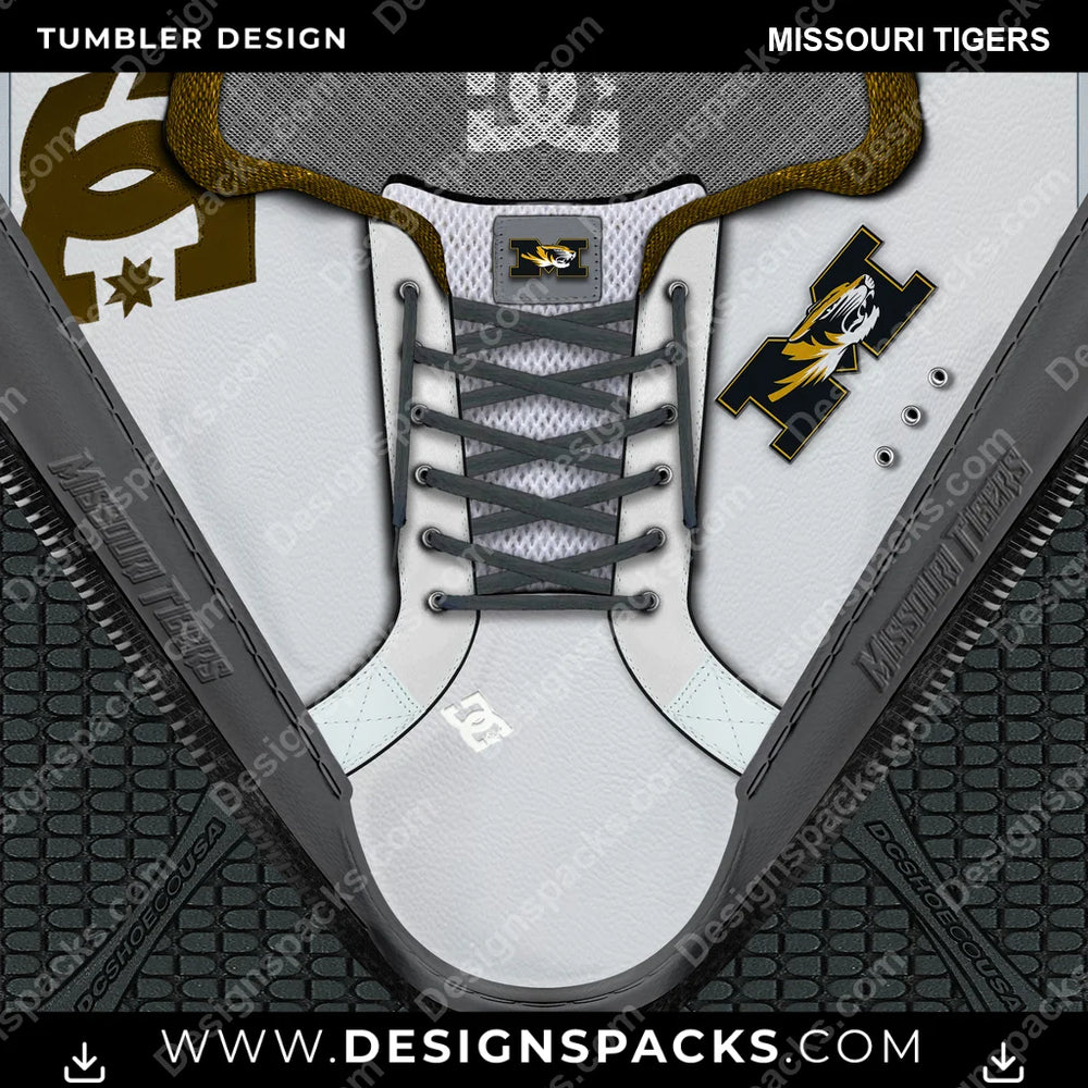 College Sport DC Sneaker Missouri Tigers NCAA College Sport Tumbler Digital Wrap Design Download