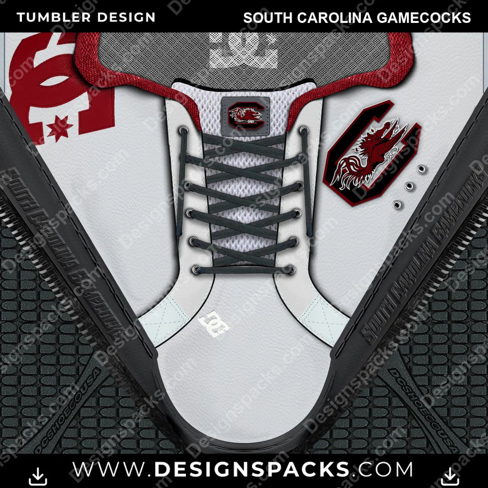 College Sport DC Sneaker South Carolina Gamecocks NCAA College Sport Tumbler Digital Wrap Design Download