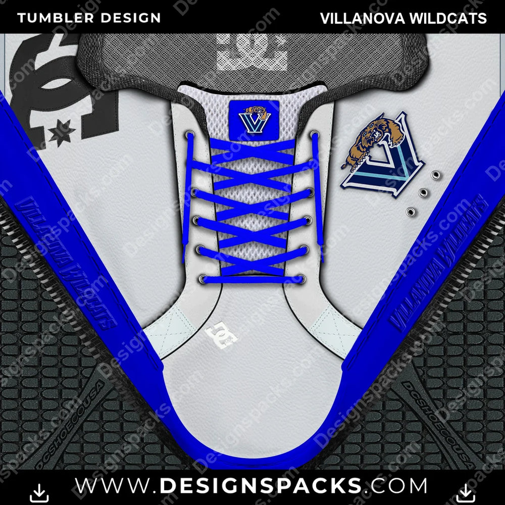 College Sport DC Sneaker Villanova Wildcats NCAA College Sport Tumbler Digital Wrap Design Download