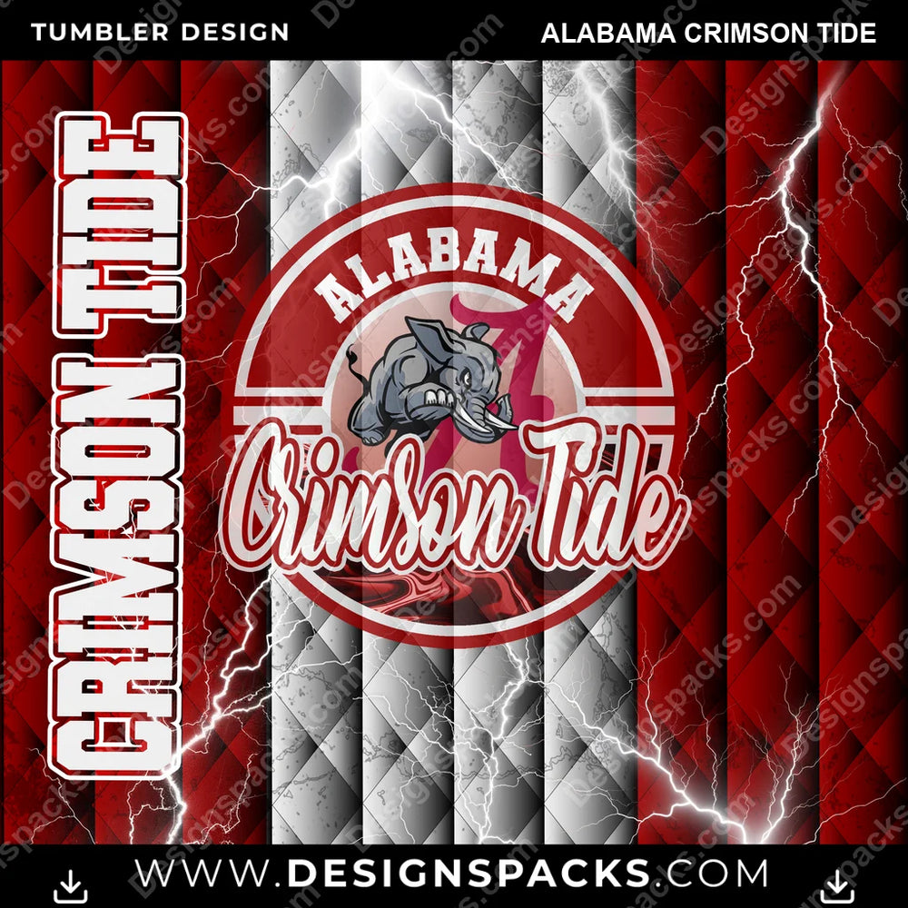 College Sport Diamond Alabama Crimson Tide NCAA College Sport Tumbler Digital Wrap Design Download