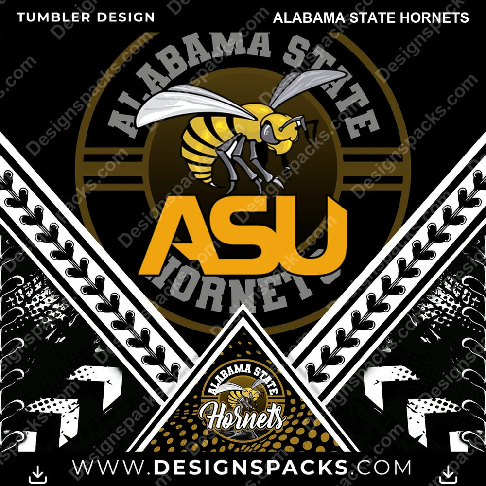 College Sport Diamond Alabama State Hornets NCAA College Sport Tumbler Digital Wrap Design Download