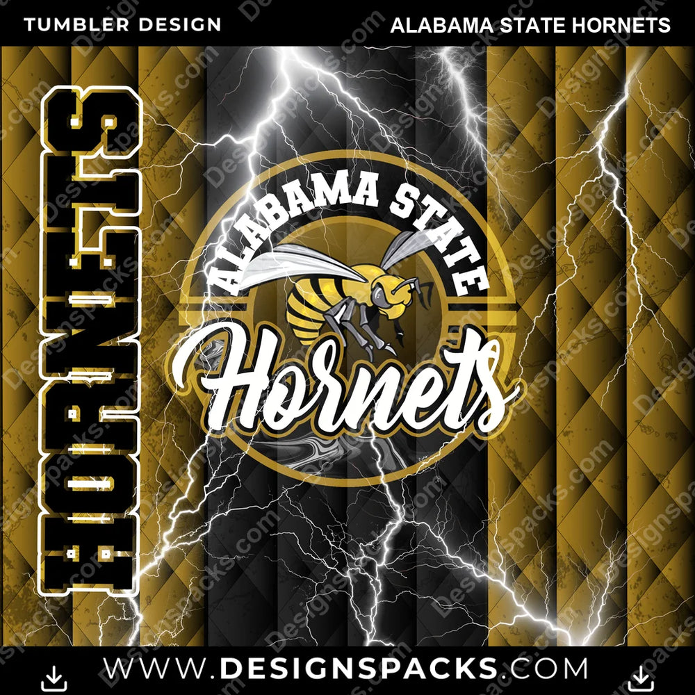 College Sport Diamond Alabama State Hornets NCAA College Sport Tumbler Digital Wrap Design Download
