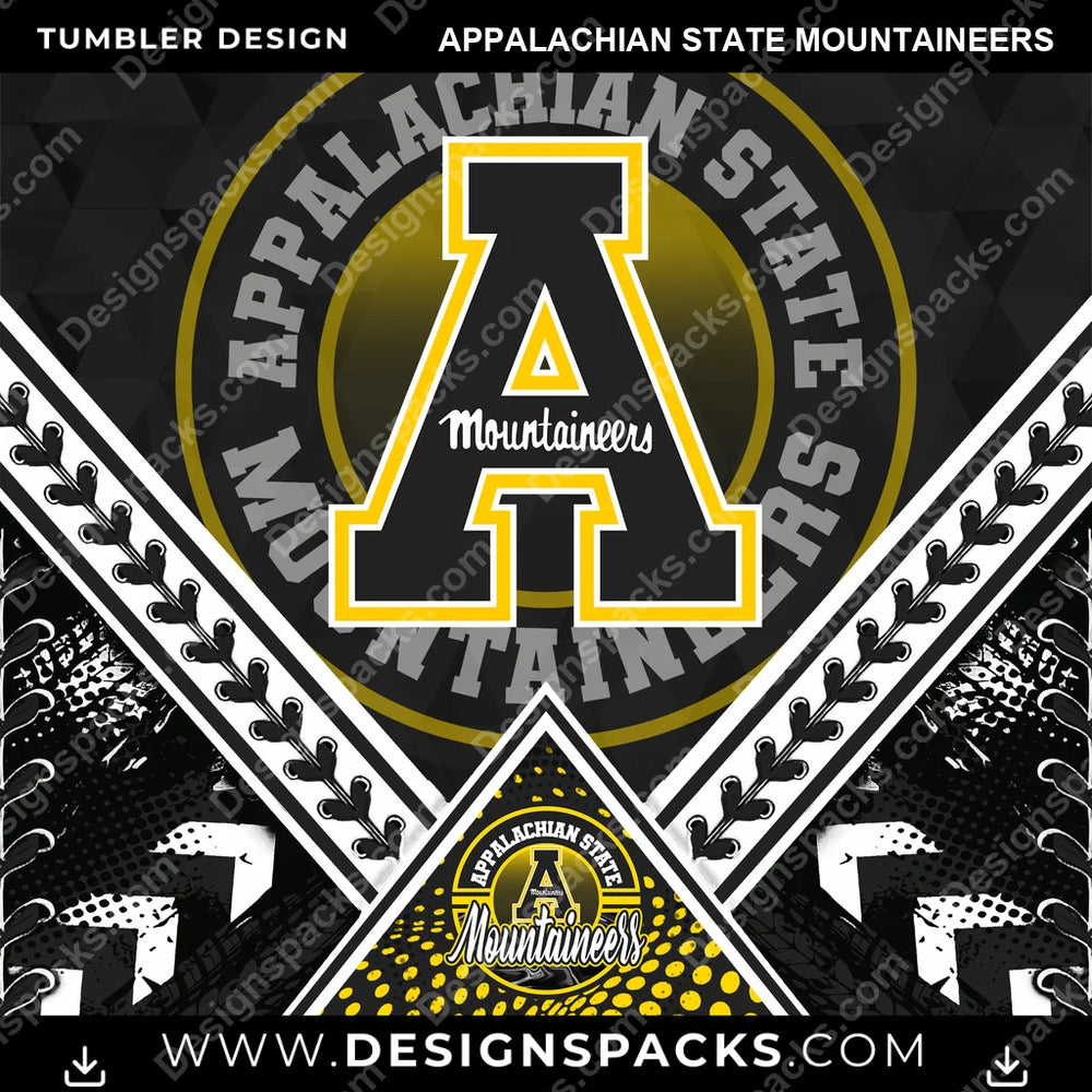 College Sport Diamond Appalachian State Mountaineers NCAA College Sport Tumbler Digital Wrap Design Download