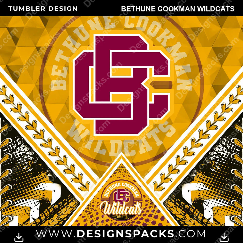 College Sport Diamond Bethune Cookman Wildcats NCAA College Sport Tumbler Digital Wrap Design Download