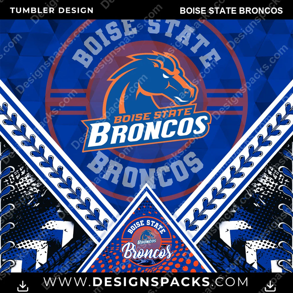 College Sport Diamond Boise State Broncos NCAA College Sport Tumbler Digital Wrap Design Download