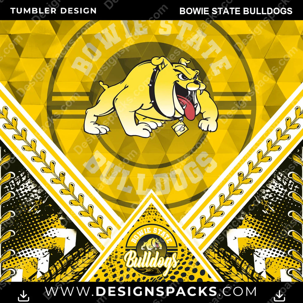 College Sport Diamond Bowie State Bulldogs NCAA College Sport Tumbler Digital Wrap Design Download