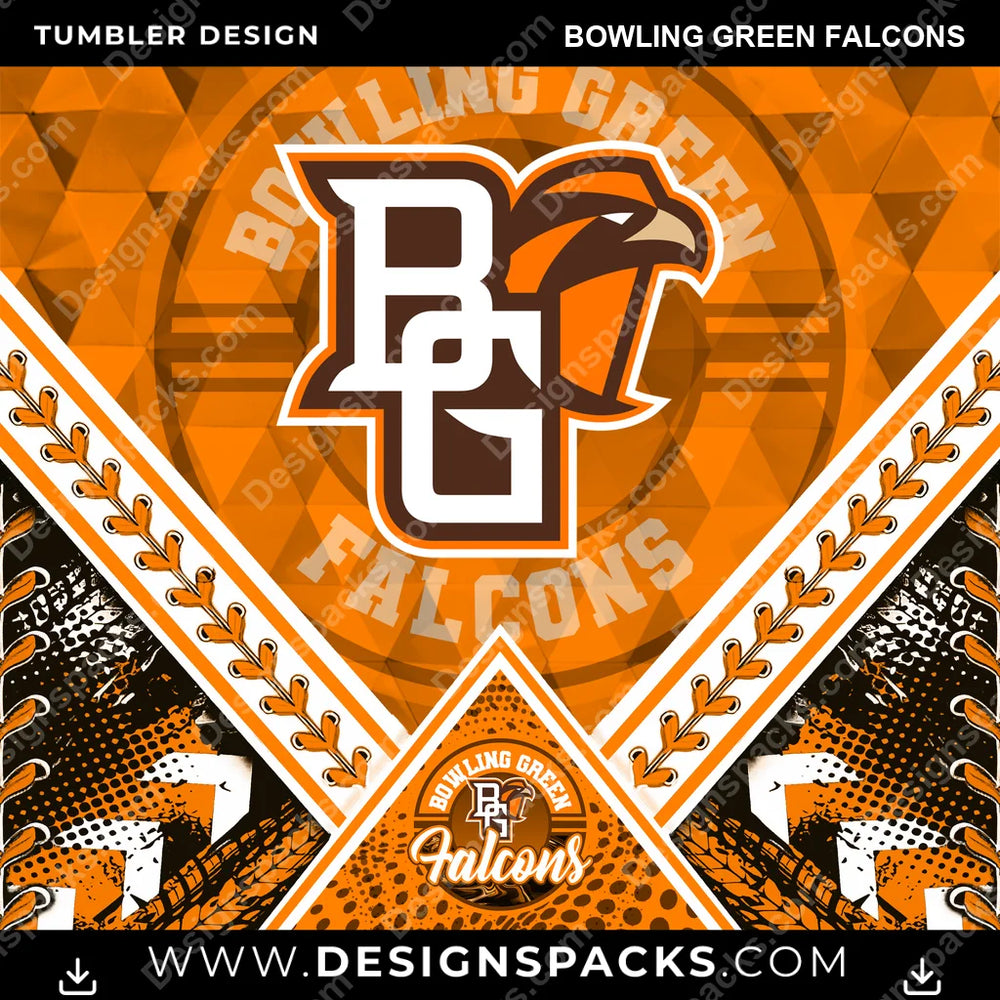 College Sport Diamond Bowling Green Falcons NCAA College Sport Tumbler Digital Wrap Design Download