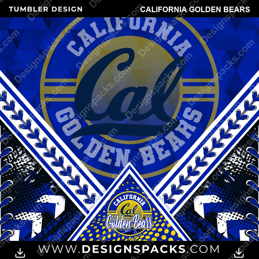 College Sport Diamond California Golden Bears NCAA College Sport Tumbler Digital Wrap Design Download