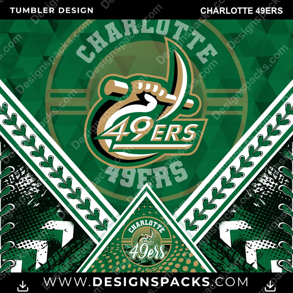 College Sport Diamond Charlotte 49ers NCAA College Sport Tumbler Digital Wrap Design Download