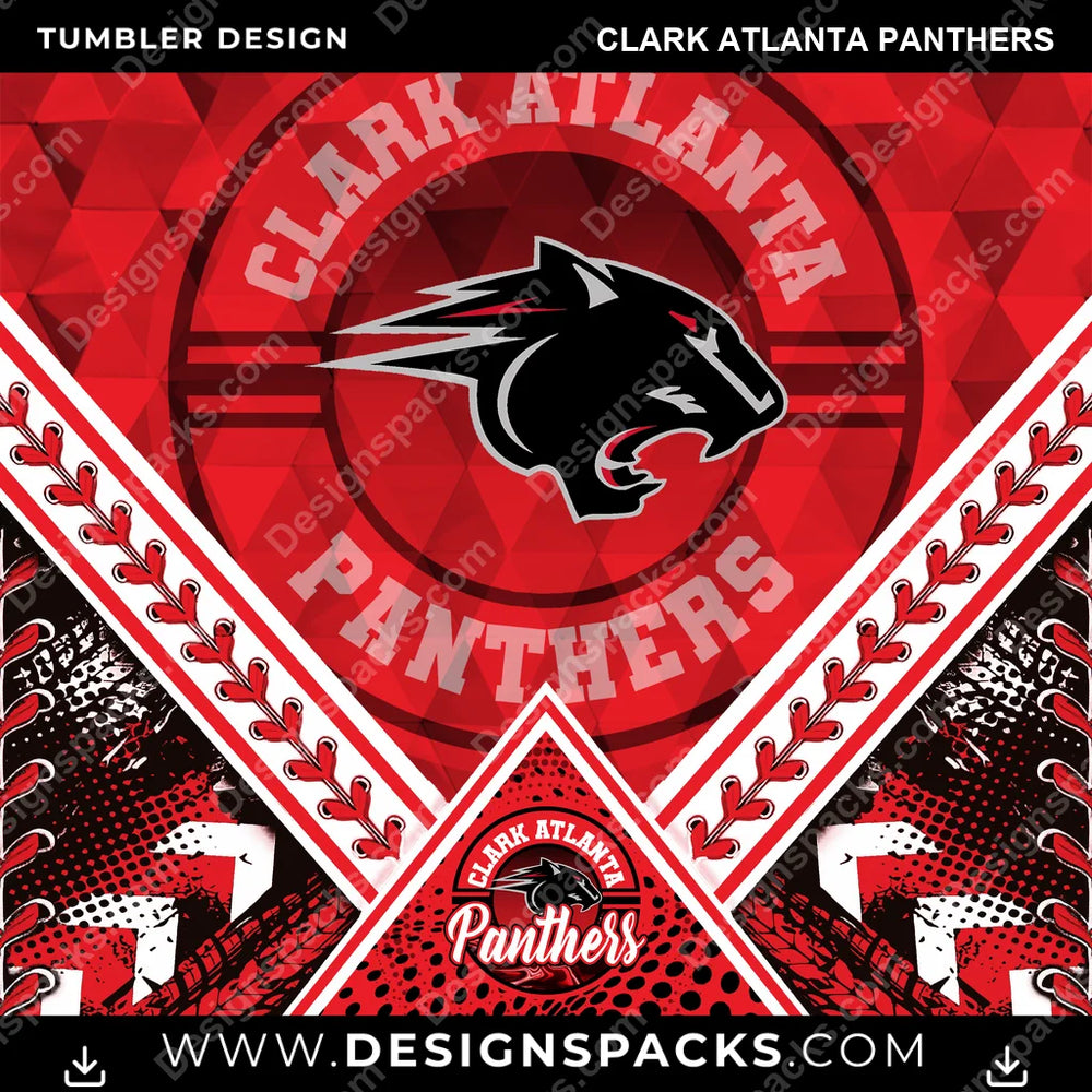 College Sport Diamond Clark Atlanta Panthers NCAA College Sport Tumbler Digital Wrap Design Download