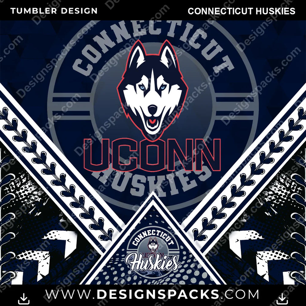 College Sport Diamond Connecticut Huskies NCAA College Sport Tumbler Digital Wrap Design Download
