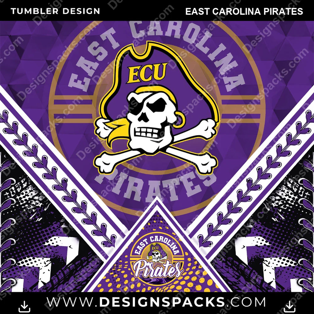 College Sport Diamond East Carolina Pirates NCAA College Sport Tumbler Digital Wrap Design Download