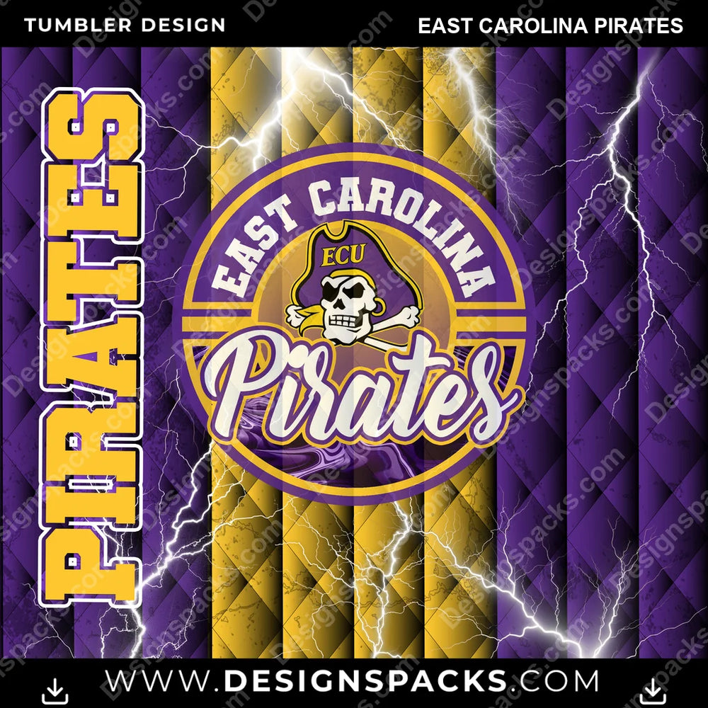 College Sport Diamond East Carolina Pirates NCAA College Sport Tumbler Digital Wrap Design Download