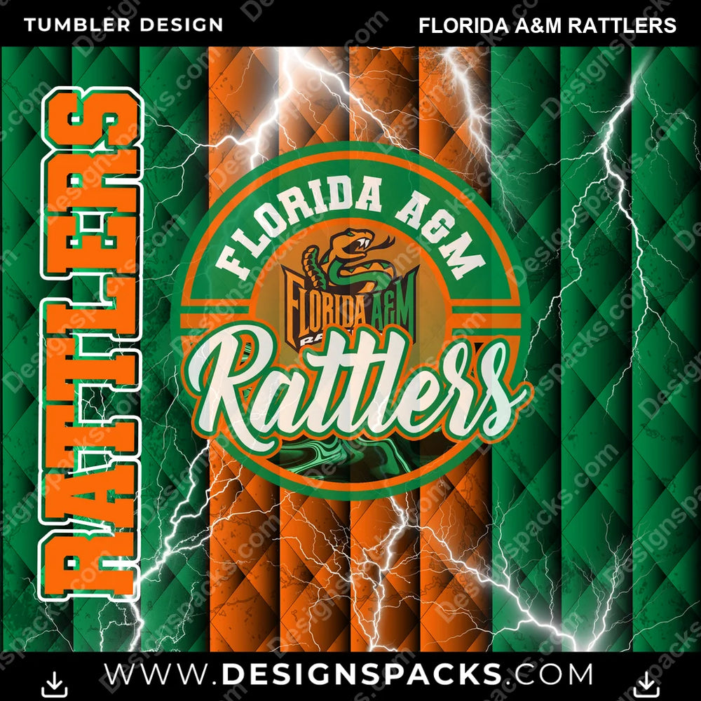 College Sport Diamond Florida A&M Rattlers NCAA College Sport Tumbler Digital Wrap Design Download