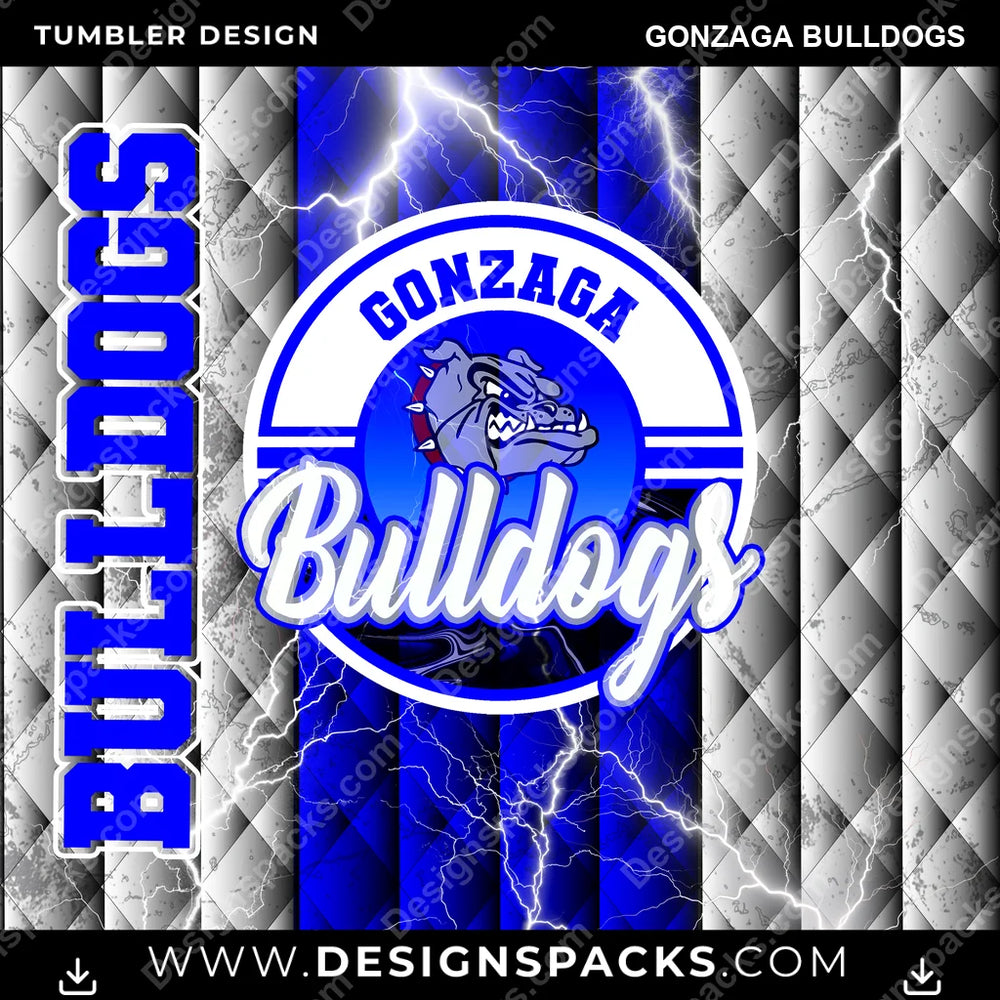College Sport Diamond Gonzaga Bulldogs NCAA Tumbler Digital Wrap Design Download