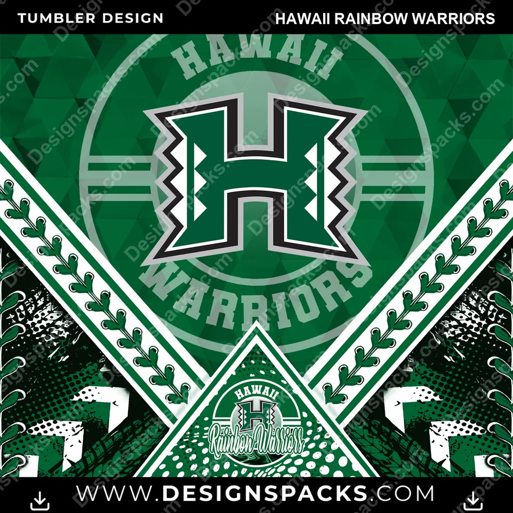 College Sport Diamond Hawaii Rainbow Warriors NCAA College Sport Tumbler Digital Wrap Design Download