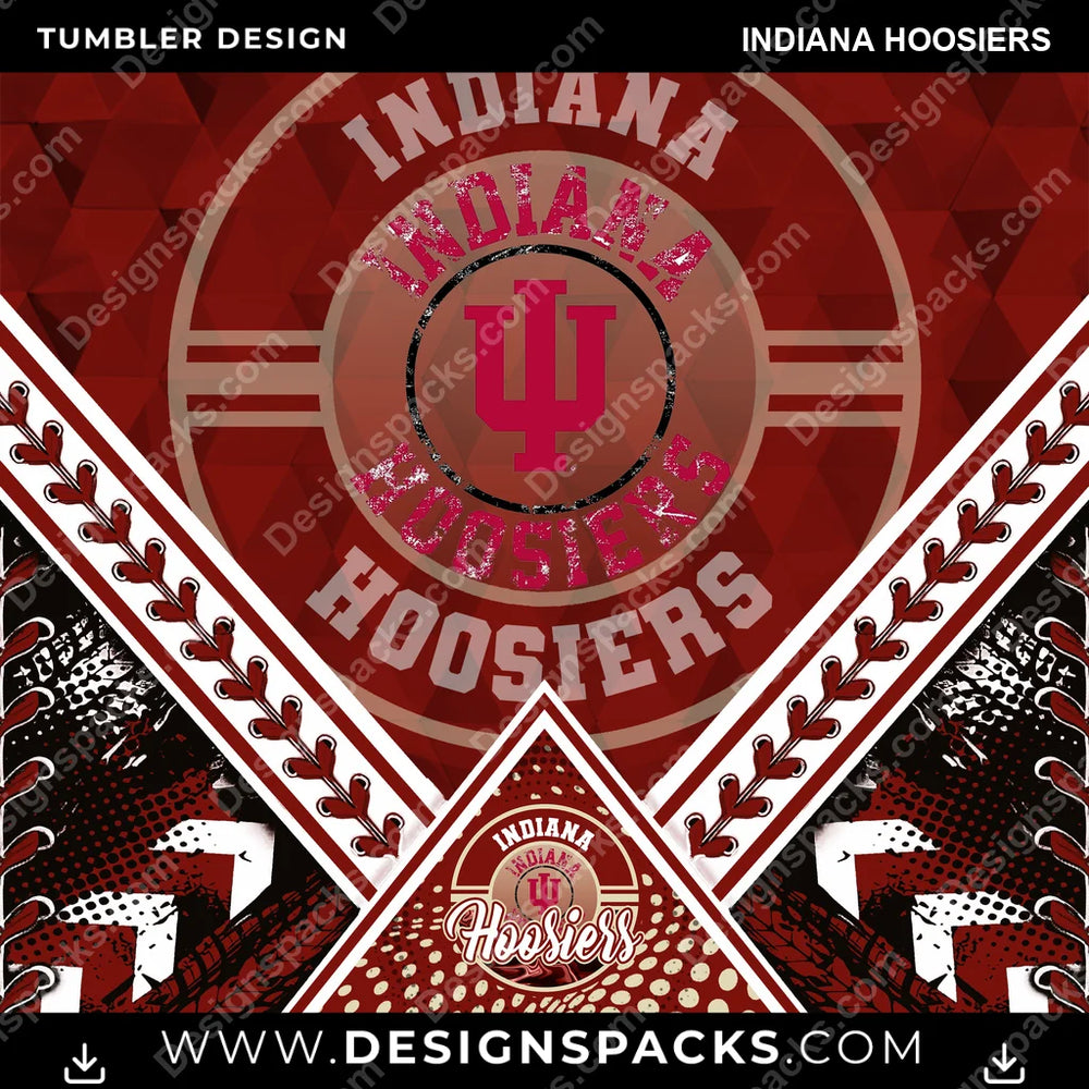 College Sport Diamond Indiana Hoosiers NCAA College Sport Tumbler Digital Wrap Design Download