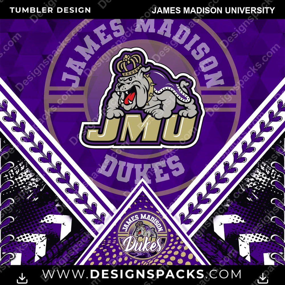 College Sport Diamond James Madison University NCAA College Sport Tumbler Digital Wrap Design Download