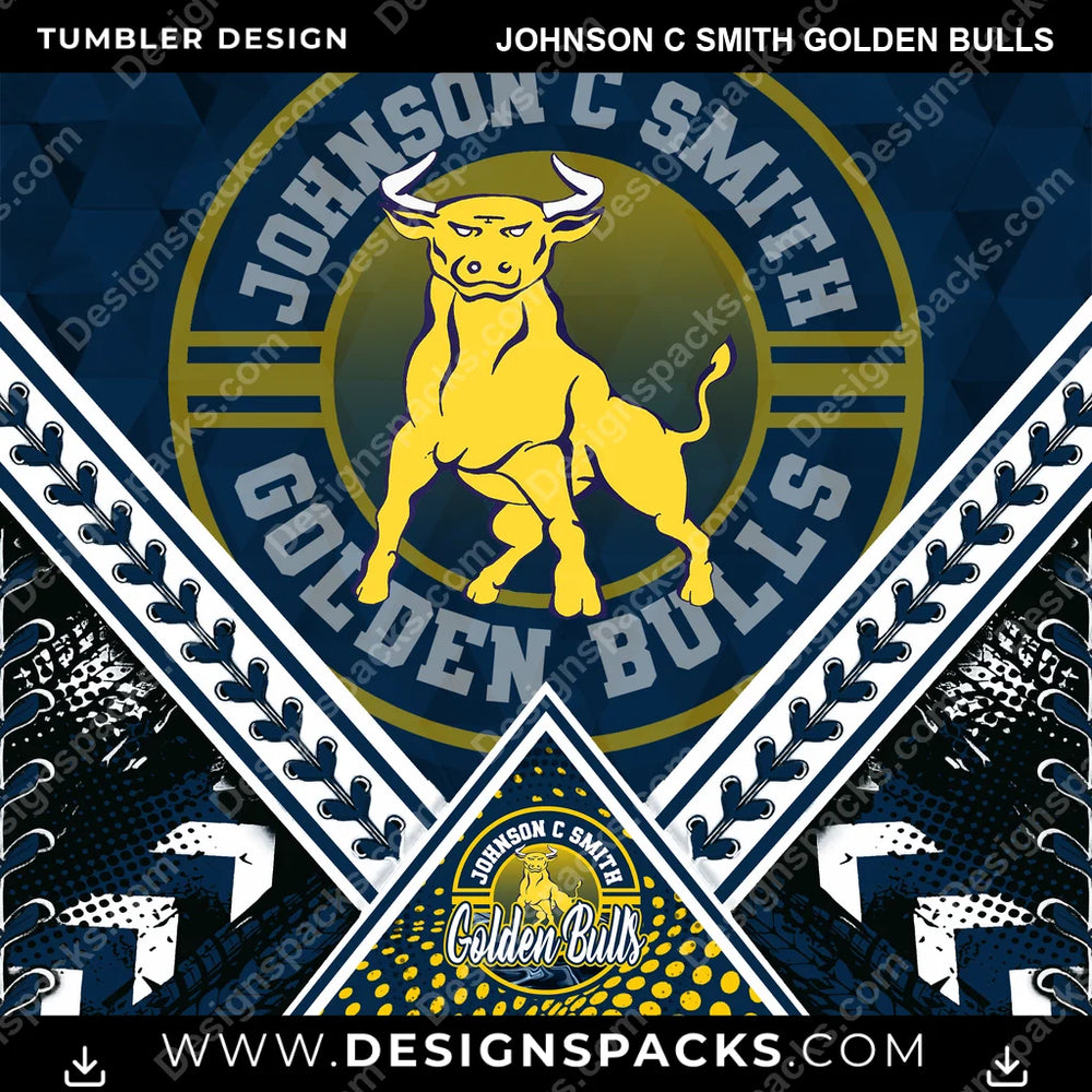 College Sport Diamond Johnson C Smith Golden Bulls NCAA College Sport Tumbler Digital Wrap Design Download