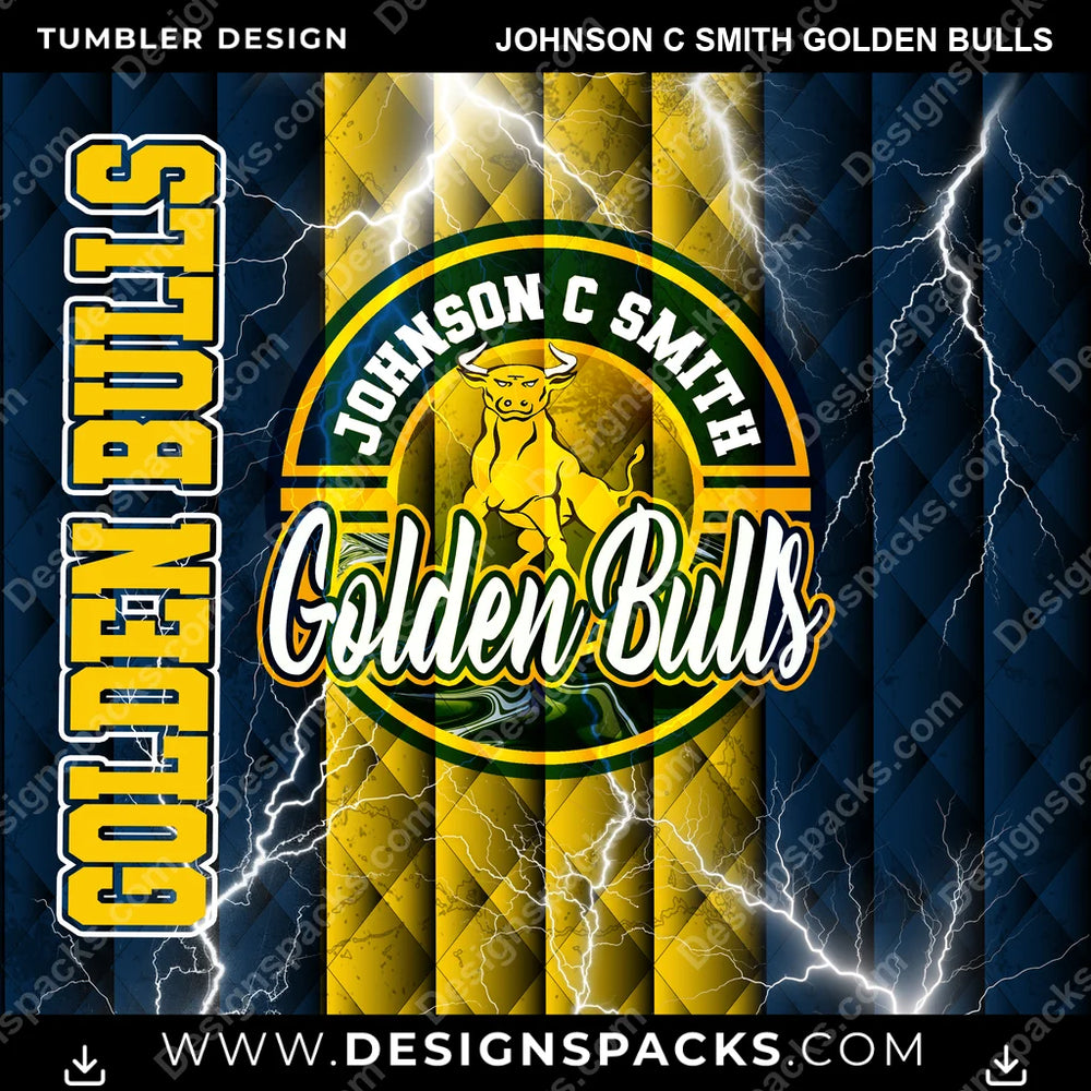 College Sport Diamond Johnson C Smith Golden Bulls NCAA College Sport Tumbler Digital Wrap Design Download