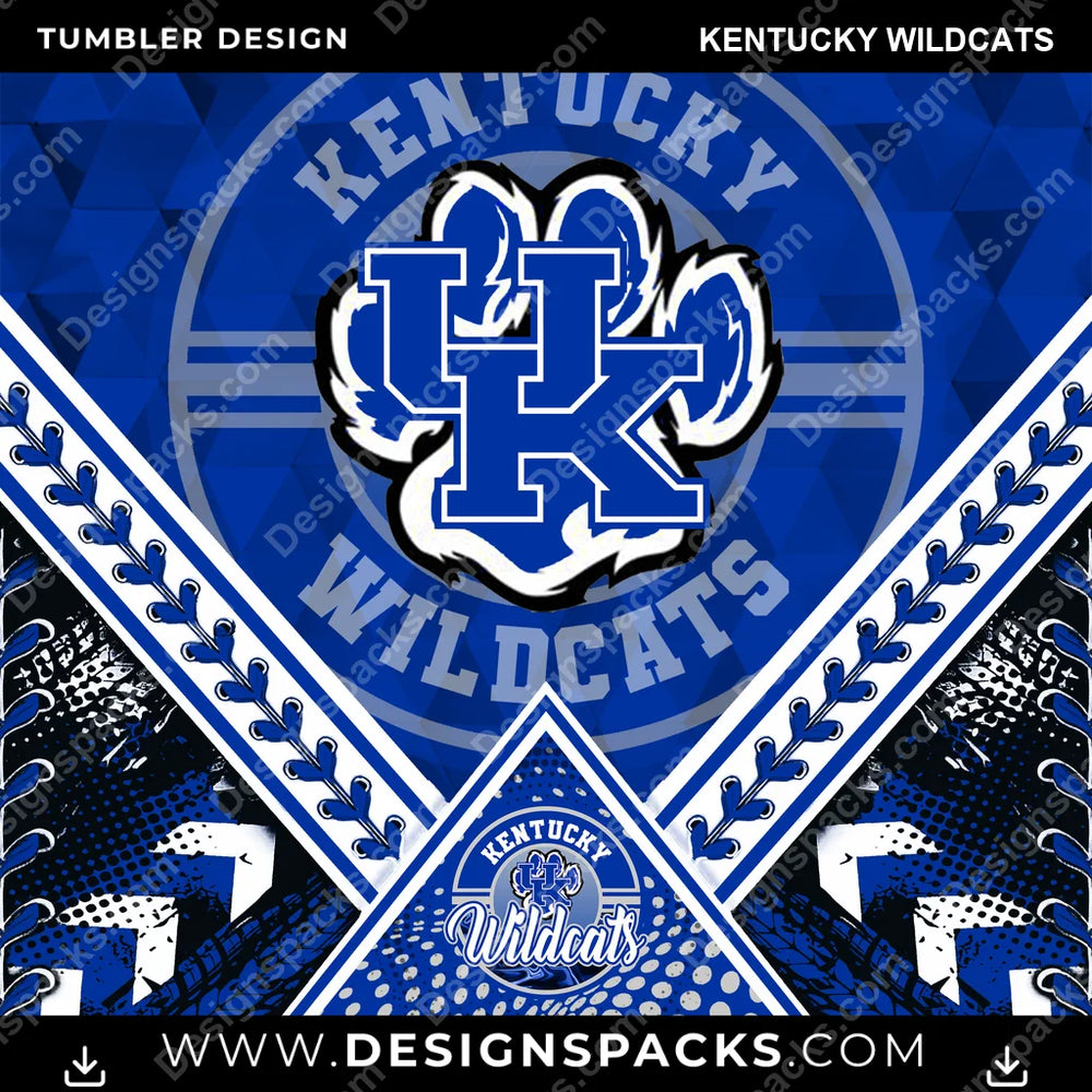 College Sport Diamond Kentucky Wildcats NCAA College Sport Tumbler Digital Wrap Design Download