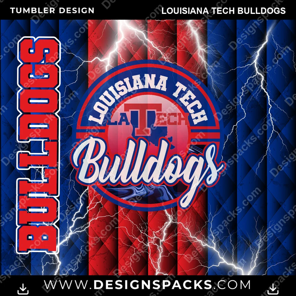 College Sport Diamond Louisiana Tech Bulldogs NCAA College Sport Tumbler Digital Wrap Design Download