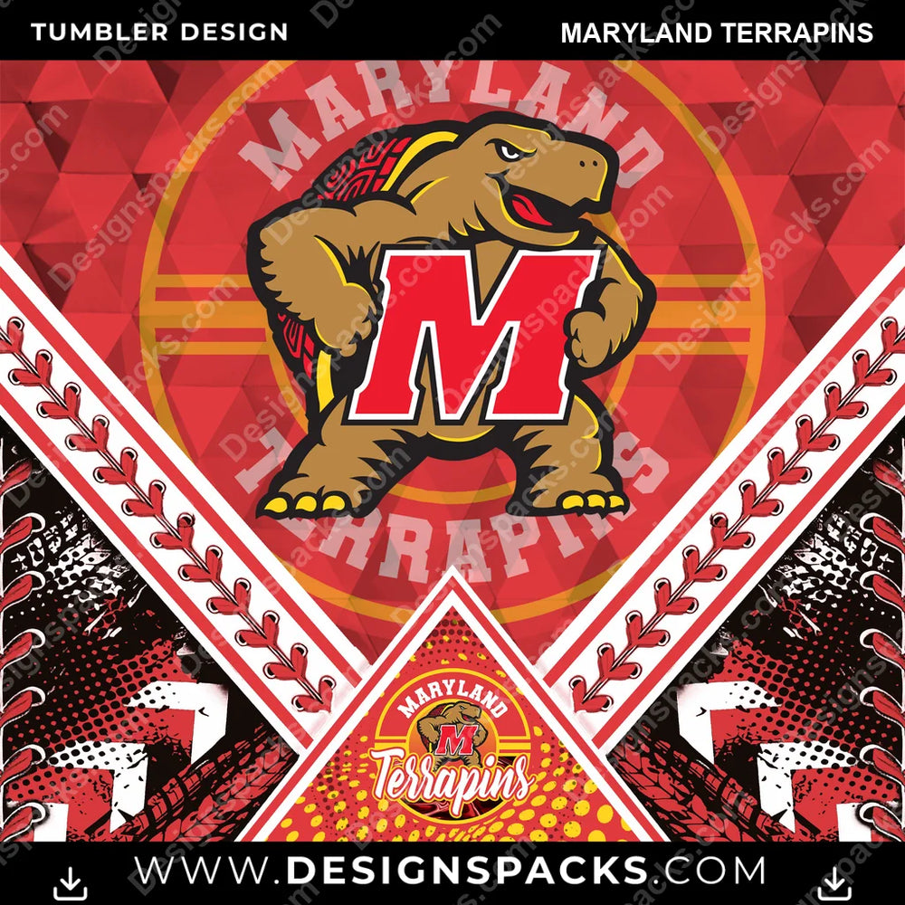 College Sport Diamond Maryland Terrapins NCAA College Sport Tumbler Digital Wrap Design Download