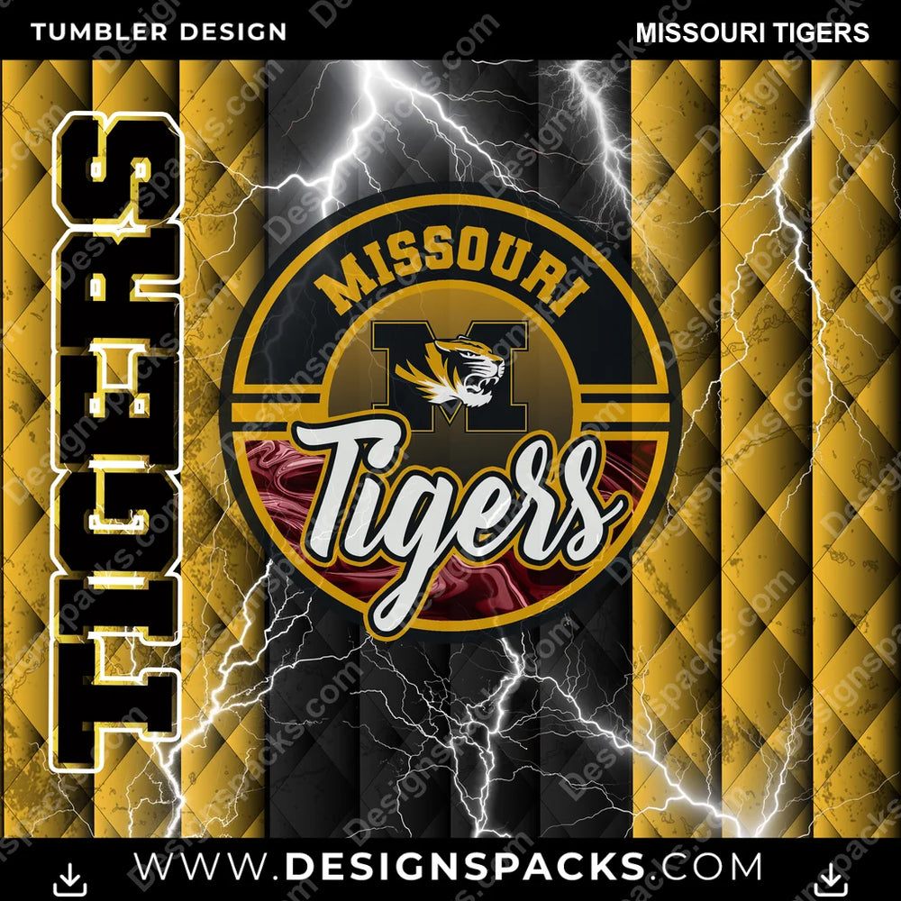 College Sport Diamond Missouri Tigers NCAA College Sport Tumbler Digital Wrap Design Download