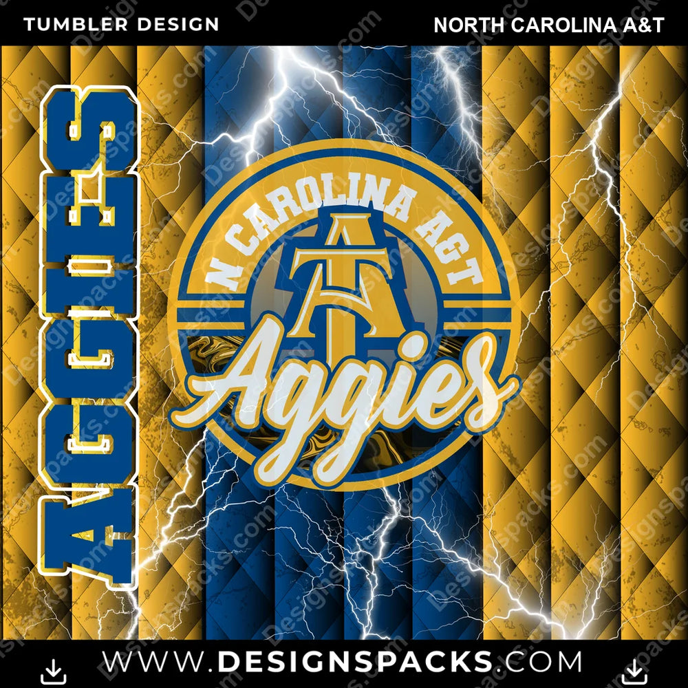 College Sport Diamond North Carolina A&T NCAA College Sport Tumbler Digital Wrap Design Download