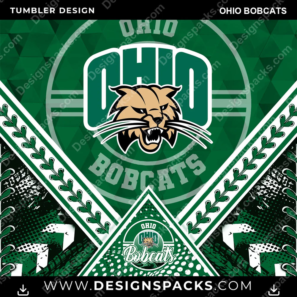 College Sport Diamond Ohio Bobcats NCAA College Sport Tumbler Digital Wrap Design Download