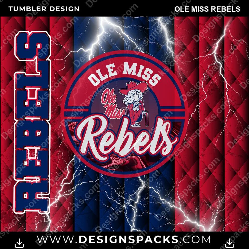 College Sport Diamond Ole Miss Rebels NCAA College Sport Tumbler Digital Wrap Design Download