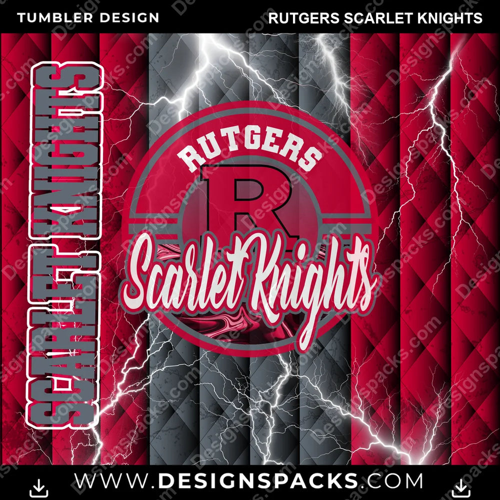 College Sport Diamond Rutgers Scarlet Knights NCAA College Sport Tumbler Digital Wrap Design Download