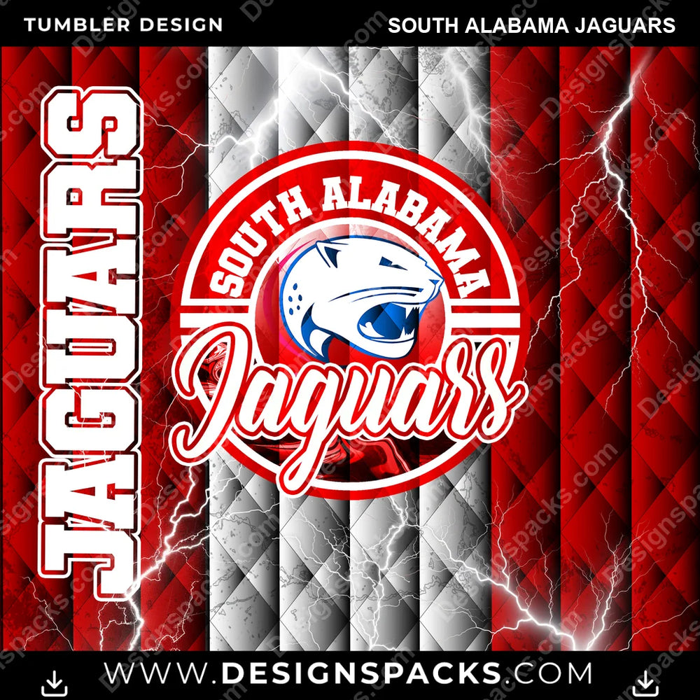 College Sport Diamond South Alabama Jaguars NCAA College Sport Tumbler Digital Wrap Design Download