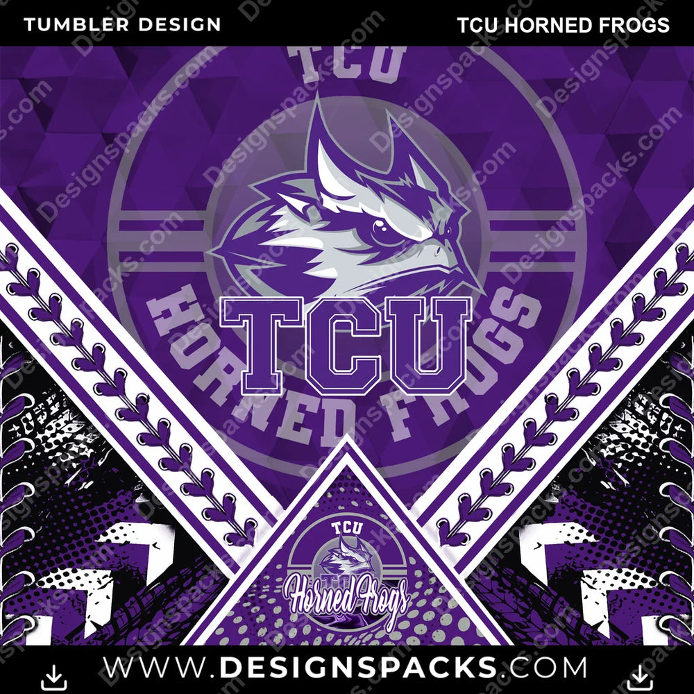 College Sport Diamond TCU Horned Frogs NCAA College Sport Tumbler Digital Wrap Design Download