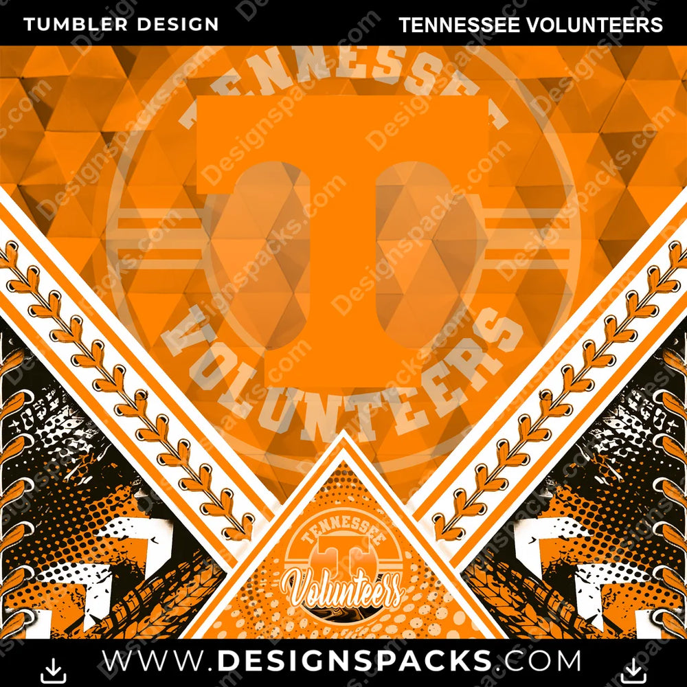College Sport Diamond Tennessee Volunteers NCAA College Sport Tumbler Digital Wrap Design Download