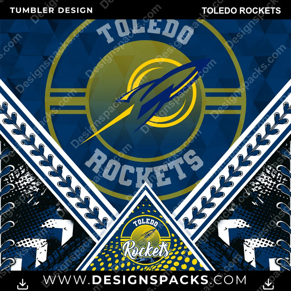 College Sport Diamond Toledo Rockets NCAA College Sport Tumbler Digital Wrap Design Download