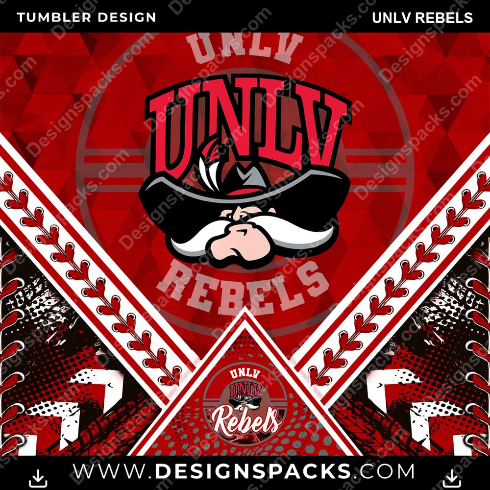 College Sport Diamond UNLV Rebels NCAA College Sport Tumbler Digital Wrap Design Download