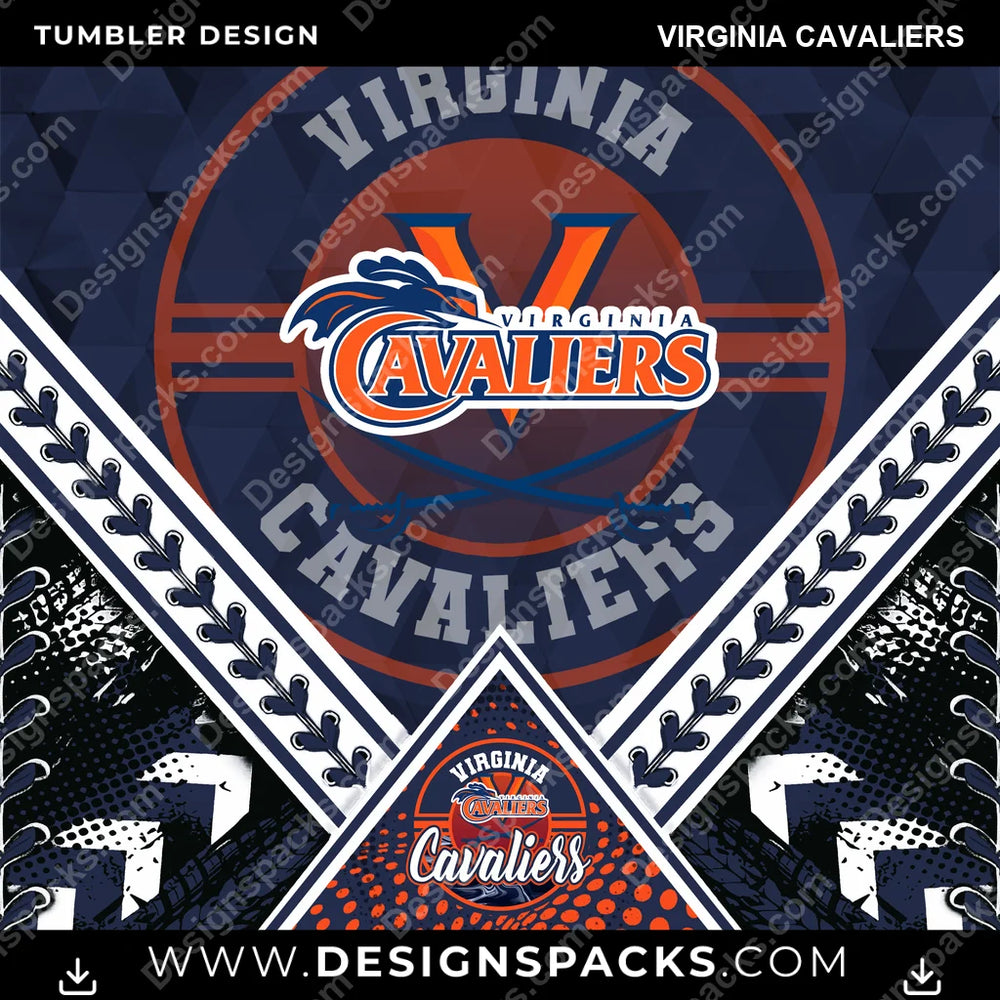 College Sport Diamond Virginia Cavaliers NCAA College Sport Tumbler Digital Wrap Design Download