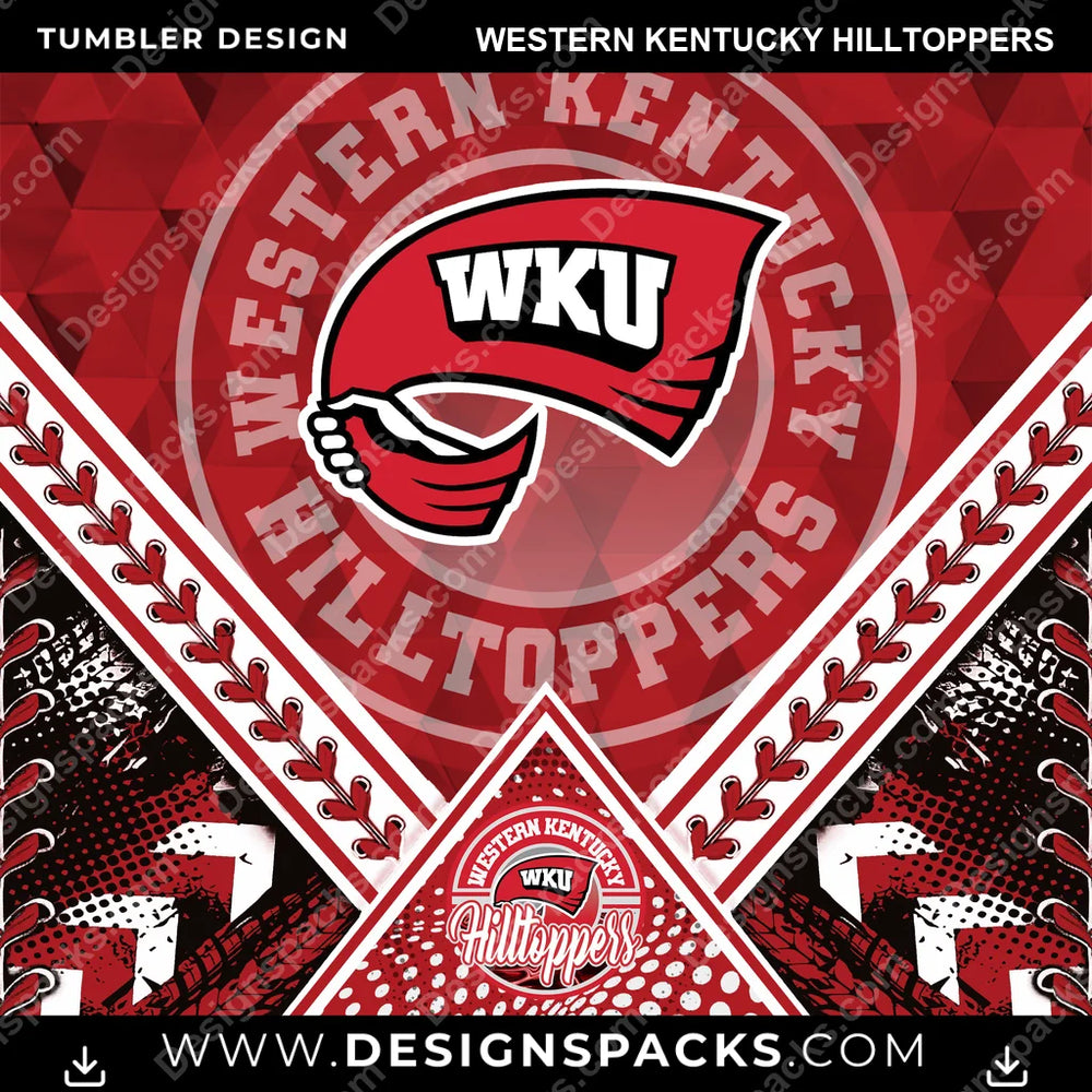 College Sport Diamond Western Kentucky Hilltoppers NCAA College Sport Tumbler Digital Wrap Design Download