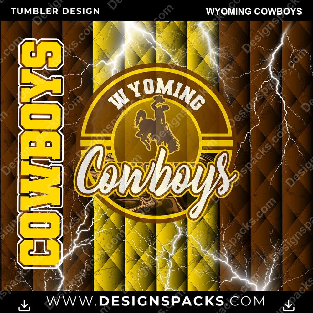 College Sport Diamond Wyoming Cowboys NCAA College Sport Tumbler Digital Wrap Design Download