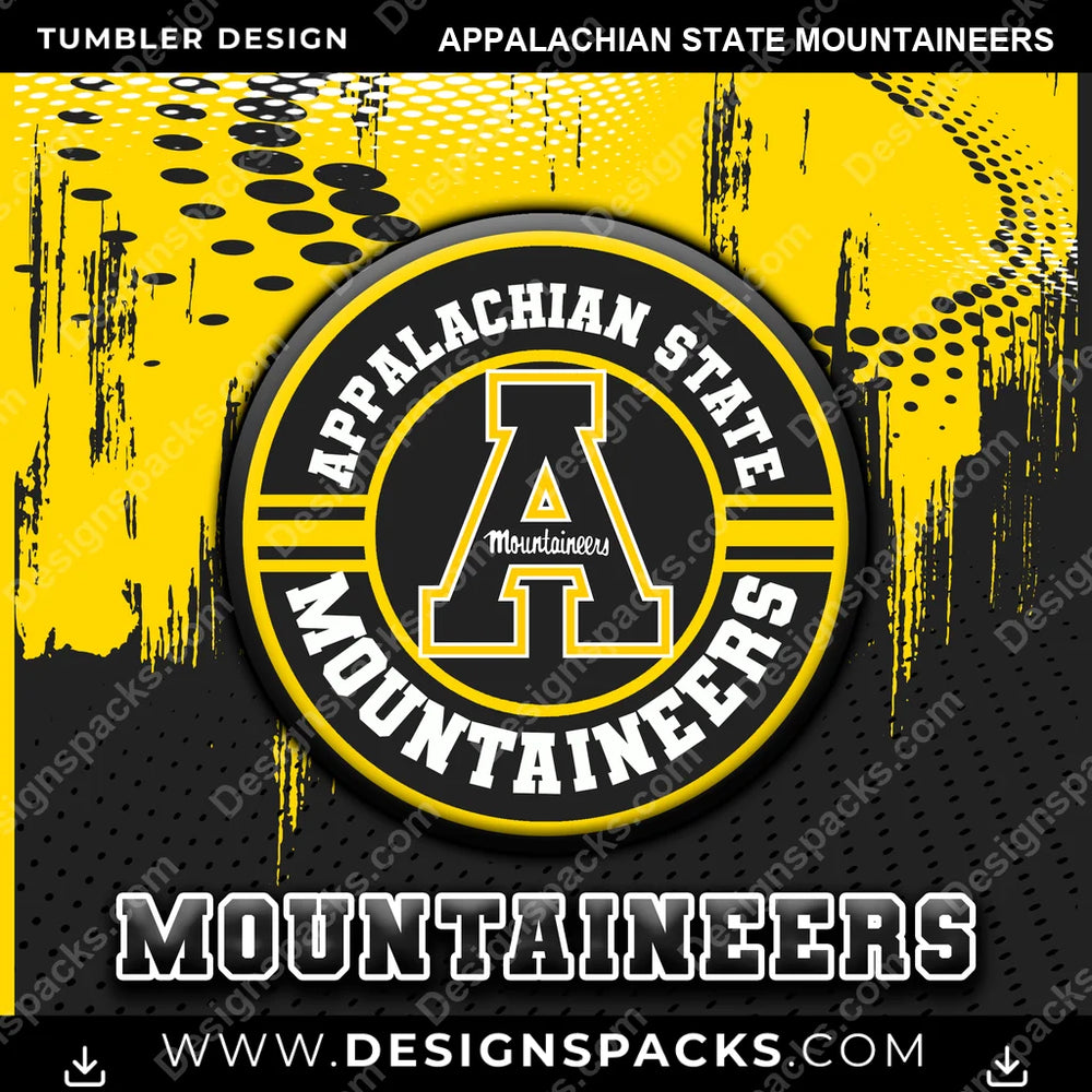 College Sport Dot Logo Appalachian State Mountaineers NCAA College Sport Tumbler Digital Wrap Design Download