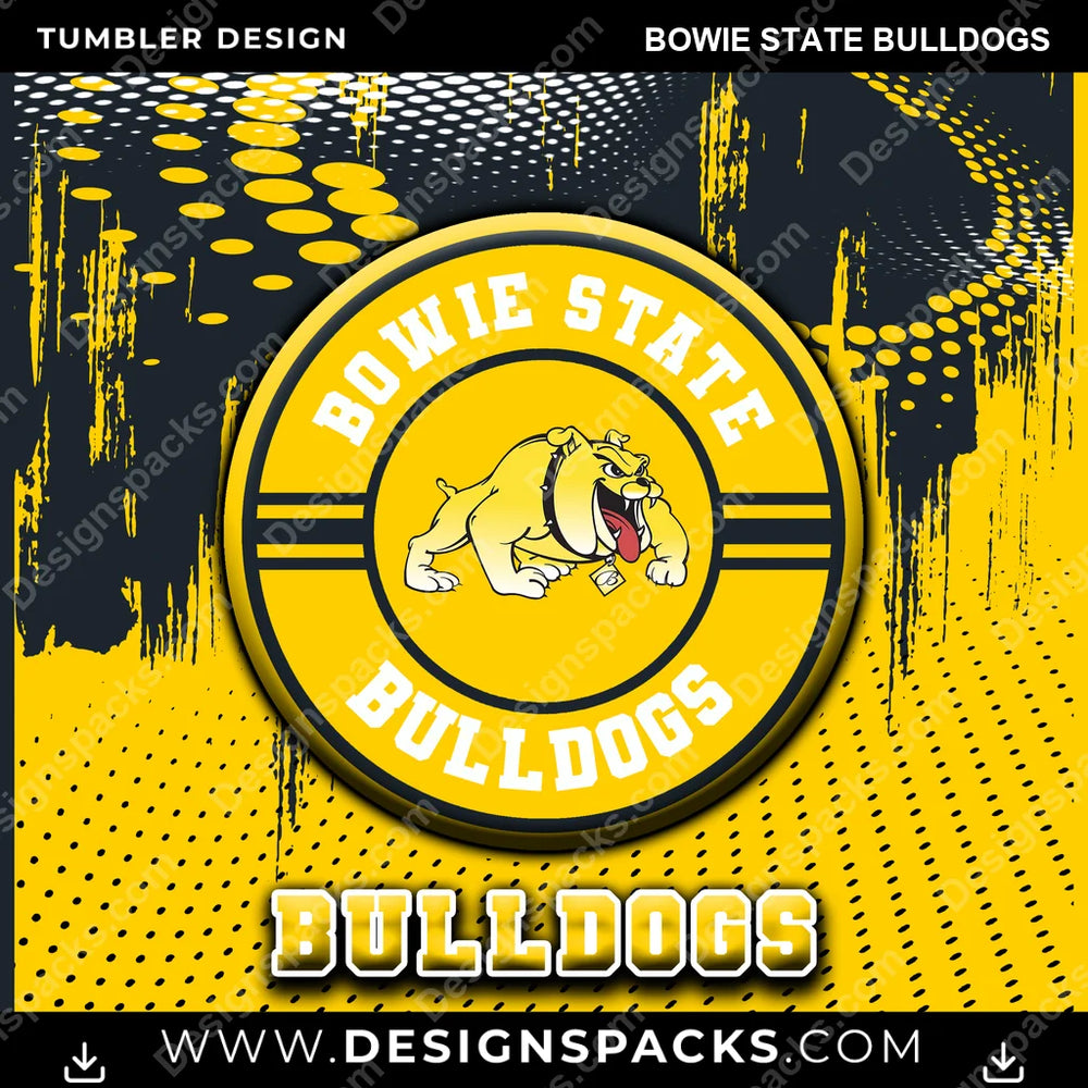 College Sport Dot Logo Bowie State Bulldogs NCAA College Sport Tumbler Digital Wrap Design Download
