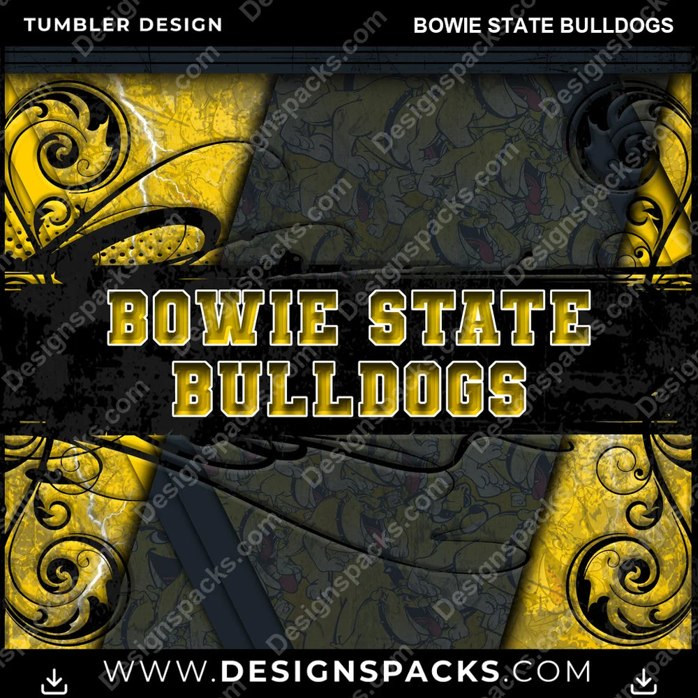 College Sport Elegant Bowie State Bulldogs NCAA College Sport Tumbler Digital Wrap Design Download