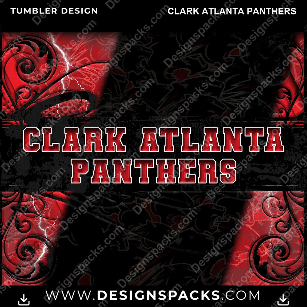 College Sport Elegant Clark Atlanta Panthers NCAA College Sport Tumbler Digital Wrap Design Download