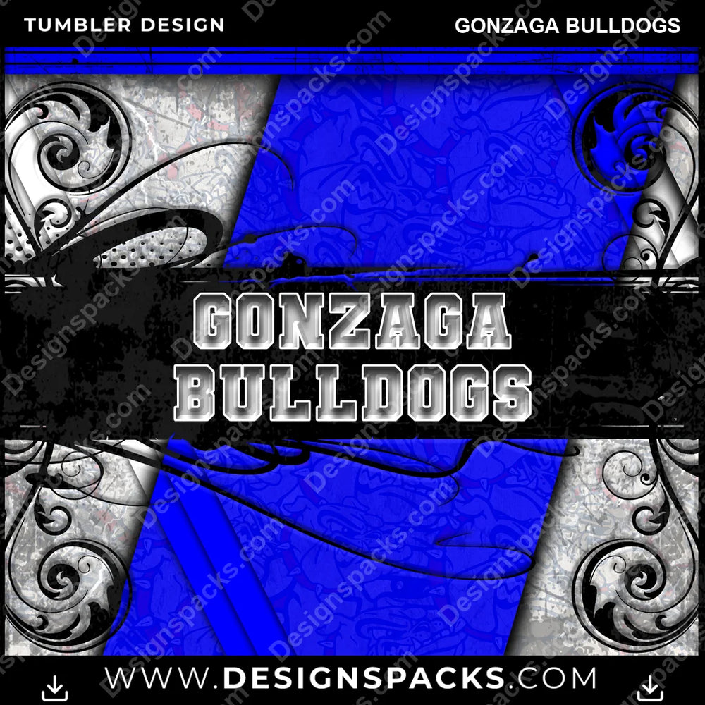 College Sport Elegant Gonzaga Bulldogs NCAA College Sport Tumbler Digital Wrap Design Download