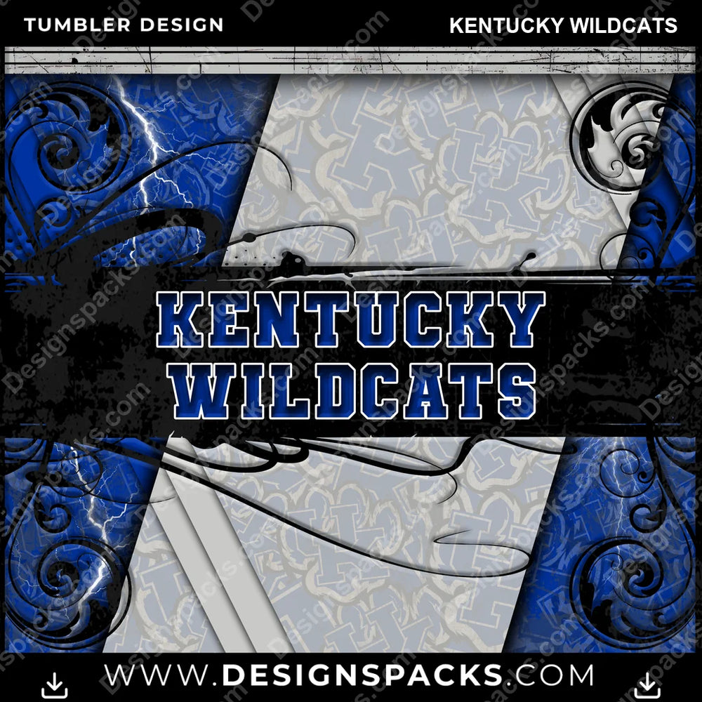 College Sport Elegant Kentucky Wildcats NCAA College Sport Tumbler Digital Wrap Design Download