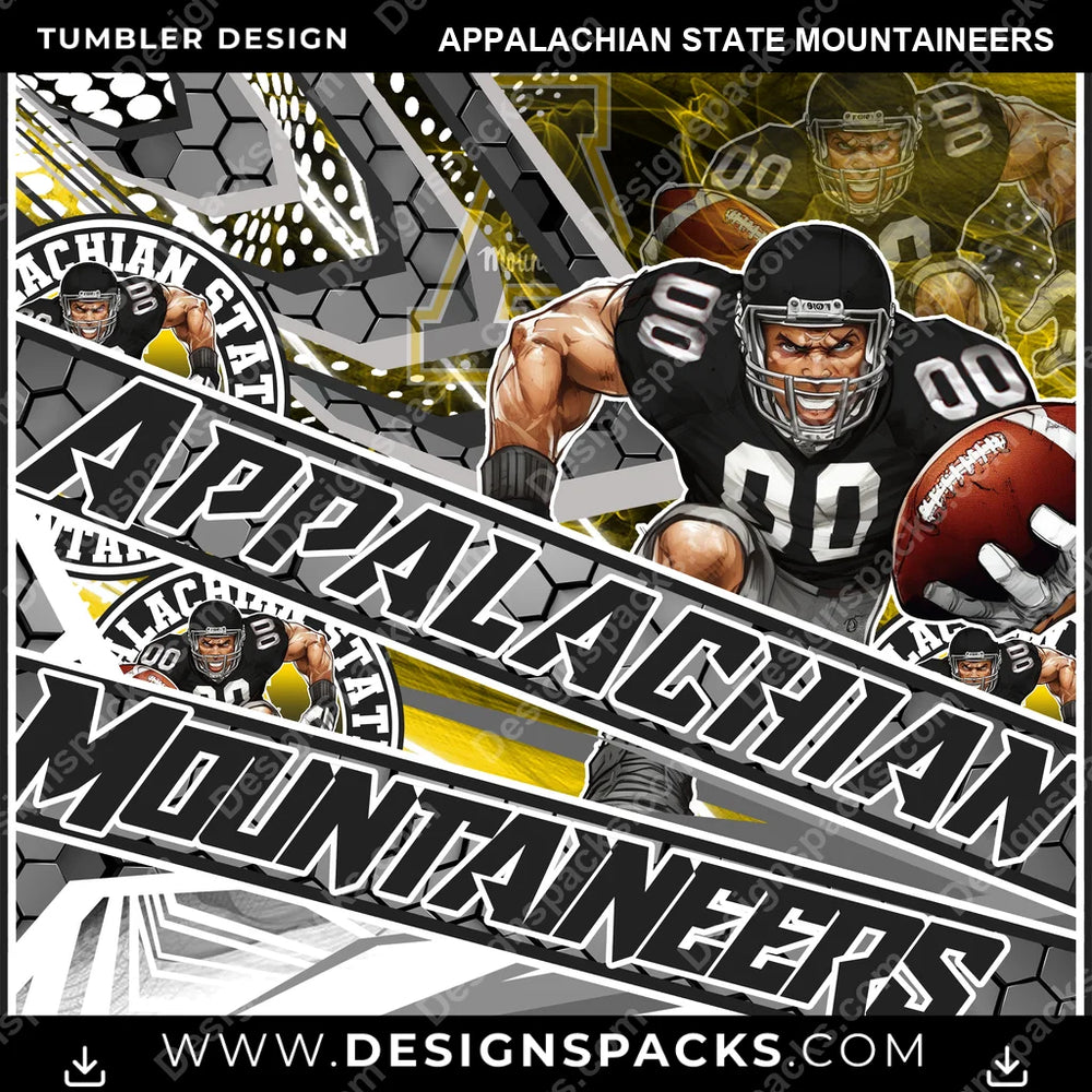 College Sport Fathead Appalachian State Mountaineers NCAA College Sport Tumbler Digital Wrap Design Download