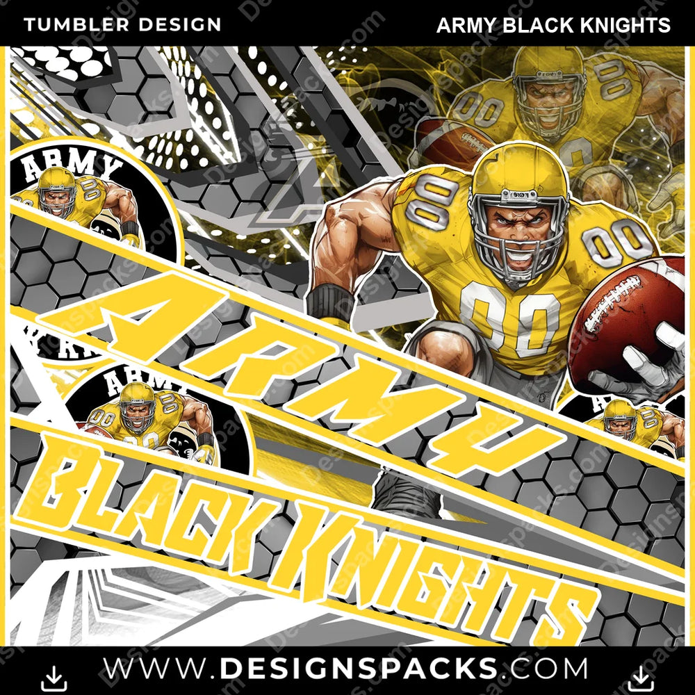 College Sport Fathead Army Black Knights NCAA College Sport Tumbler Digital Wrap Design Download